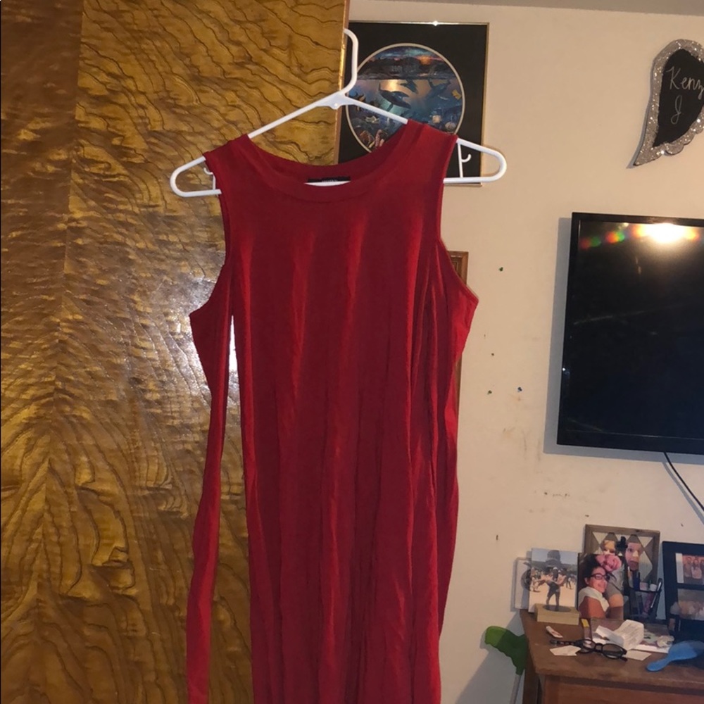 off the shoulder long sleeve flowy dress